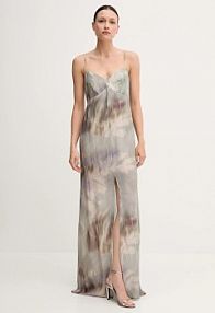 Sukienka maxi Sandro Ferrone  zielona S23XBEBARONI