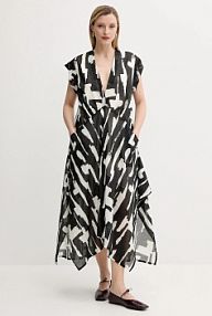 Sukienka midi MMC STUDIO  czarna TROPIC