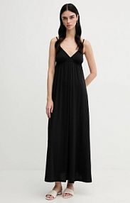 Sukienka maxi United Colors of Benetton  czarna 3Q225V00Y