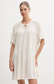 Sukienka mini United Colors of Benetton  beżowa 4VW95V02B