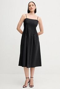 Sukienka midi Sisley  czarna 4XUCLV076