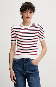 Sweter Tommy Jeans  biały damski DW0DW19336