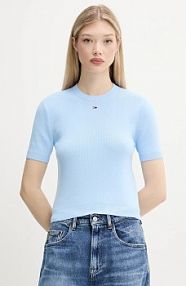 Sweter Tommy Jeans  niebieski damski DW0DW19336