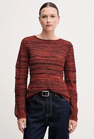 Sweter Sisley  pomarańczowy damski 19EQL106E