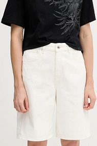 Szorty jeansowe Sisley  beżowe 4W9KL901L