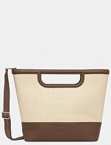 Torebka shopperka United Colors of Benetton  brązowa 67O1DY07S