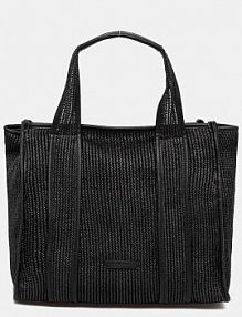 Torebka shopperka Sisley  czarna 657QWY05D