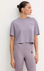 T-shirt Plein Sport  fioletowy damski SAEC.WTK3560.