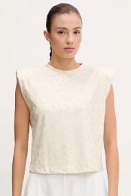 Top EA7 Emporio Armani  beżowy damski AF10373.7W000