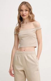 Top Calvin Klein Jeans  beżowy damski J20J225542