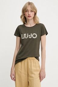 T-shirt Liu Jo  zielony damski VA5154.JS003