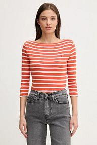 Longsleeve Tommy Hilfiger  pomarańczowy damski WW0WW40589