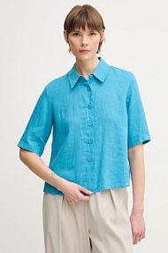 Koszula z krótkim rękawem United Colors of Benetton  niebieska 5BML5QB75