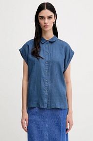 Koszula z krótkim rękawem United Colors of Benetton  niebieska 5BMLDQ06V