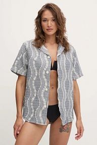 Koszula z krótkim rękawem OAS  szara 7006