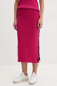 Spódnica midi DKNY  różowa DJ4R0117