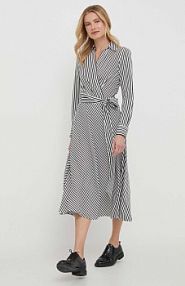 Sukienka midi Lauren Ralph Lauren  biała 250932706