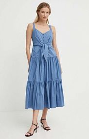 Sukienka midi Lauren Ralph Lauren  niebieska 250933434