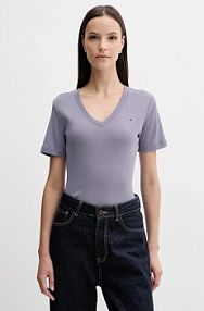 T-shirt Tommy Hilfiger  fioletowy damski WW0WW40584