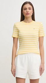 T-shirt Tommy Hilfiger  żółty damski WW0WW40587