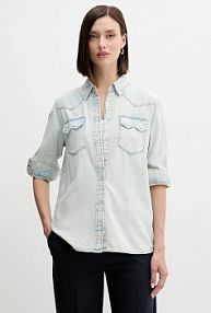 Koszula jeansowa United Colors of Benetton  niebieska 5RZKDQ06T