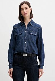 Koszula jeansowa United Colors of Benetton  niebieska 5RZKDQ06T