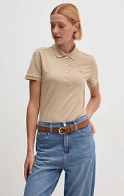 Koszulka polo Lacoste  beżowa damska PF5462