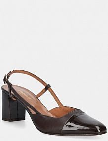 Sandały na obcasie Jonak  brązowe 3300259