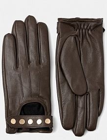 Rękawiczki skórzane Medicine  brązowe RW24.RED503