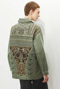 Kurtka jeansowe Medicine  zielona damska RS25-KUD801