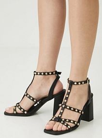 Sandały na obcasie Medicine  czarne RS25.OBDC10