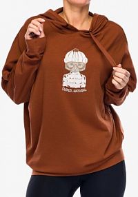Bluza z kapturem   snow cat hoodie Super.natural damska