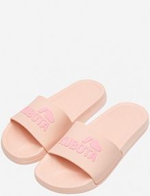 Różowo-beżowe klapki  basic Kubota damskie