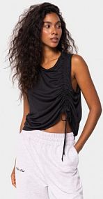 Prążkowany top z marszczeniem dla kobiet na siłownię  Carpatree