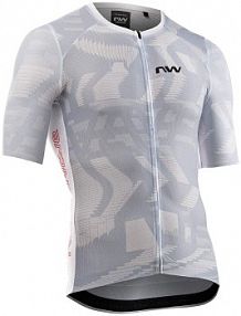 Koszulka rowerowa gravel szosa  blade air jersey jasny szary Northwave damski