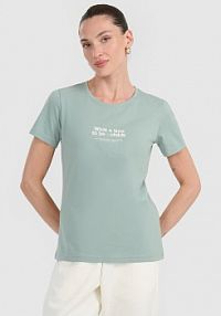 T-shirt turkusowy 4F damski 4FWAW25TTSHF2322-47S