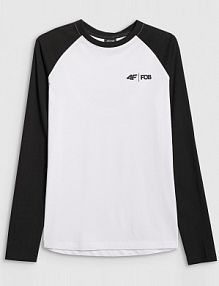 Longsleeve biały 4F damski 4FWAW25TLONF579-10S