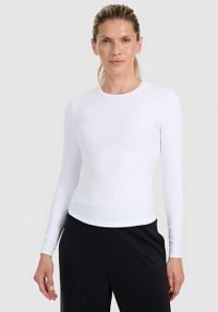 Longsleeve biały 4F damski 4FRAW25TLONF596-10S