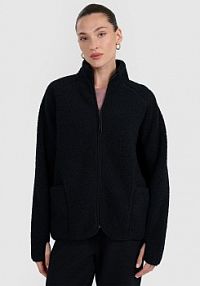 Bluza z polaru czarna 4F damska 4FWAW25TFLEF328-20S