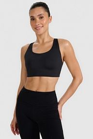 Biustonosz sportowy czarny 4F 4FWAW25USBAF174-20S