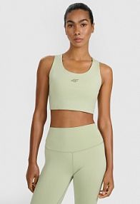 Biustonosz sportowy zielony 4F 4FWAW25USBAF225-42S