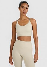 Biustonosz sportowy beżowy 4F 4FWAW25USBAF218-83S