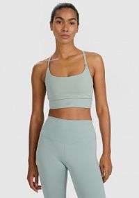 Biustonosz sportowy zielony 4F 4FWAW25USBAF173-40S