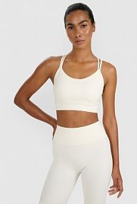 Biustonosz sportowy beżowy 4F 4FWAW25USBAF218-12S