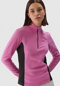 Bluza z polaru różowa 4F damska 4FWAW24UFLEF049-55S
