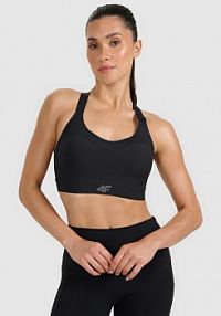 Biustonosz sportowy czarny 4F 4FWAW25USBAF180-20S