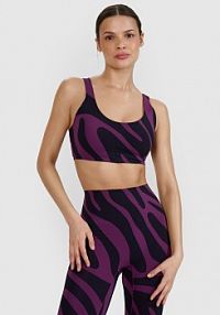 Biustonosz sportowy fioletowy 4F 4FWSS25USBAF165-50A