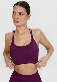 Biustonosz sportowy fioletowy 4F 4FWSS25USBAF166-50S