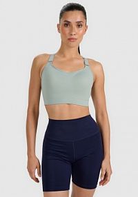 Biustonosz sportowy zielony 4F 4FWAW25USBAF175-40S