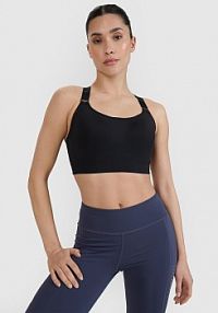 Biustonosz sportowy czarny 4F 4FWSS25USBAF163-20S